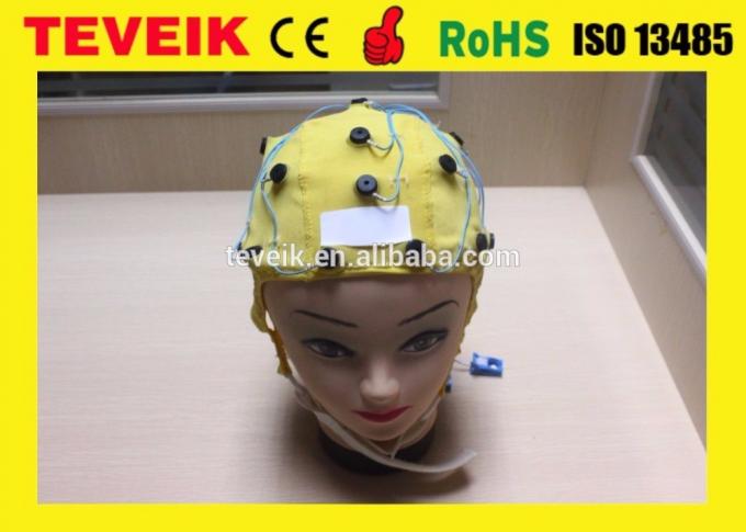 Farklı Sensör Elektrotları ile Yüksek Hassasiyetli EEG Elektrot Kapağı 16 ~ 128 Kanal