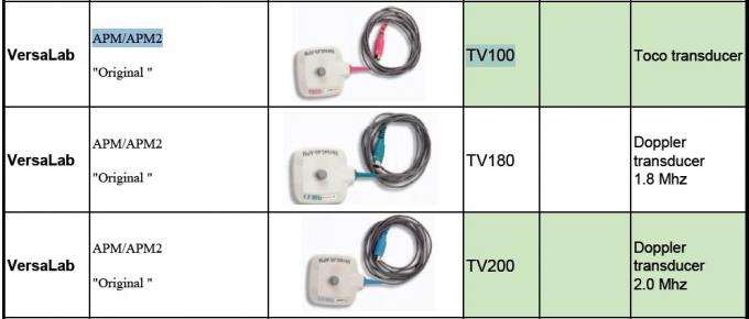 Orijinal Versalab APM / APM2 Versalab Tv100 fetal Toco Dönüştürücü