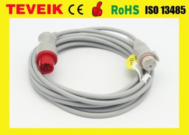 Mindray PM7000 Tıbbi İnvaziv Kan Basıncı IBP Kablosunun Fabrika Fiyatı, Yuvarlak 6pin - BD adaptörü
