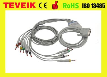 MS1-106902 EDAN tek parça 10 kurşun ile EKG / EKG kablosu Muz 4.0 IEC 10 K direnci