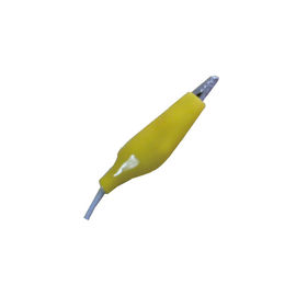 Eeg Cihaz için Sarı Kapak 1m Timsah Klip Eeg Elektrot Kablosu Katı Malzeme