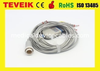 EKG 108/110/1201,1205 10 kurşun telleri için Kenz EKG Kablosu IEC / AHA DB15 pin