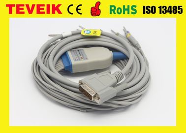SE-12 Express için Edan EKG Kablosu SE-3 SE-601A DB 15 pin AHA / IEC MS1-106902