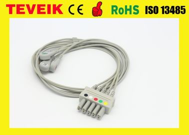 Fabrika fiyat Siemens EKG Kablosu IEC Snap ile 5 Kurşun Teller