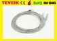 Saf Gümüş Elektrotlu Neurofeedback DIN1.5 Soket EEG Elektrot Kablosunun Fabrika Fiyatı, TPU malzeme