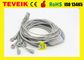 EKG Makinesi için 10 Leadwire Schiller DB 15pin EKG Kablosunun Tıbbi Fabrika Fiyatı, dirençsiz Snap AHA