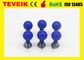 DIN 3.0 için Pediatrik Vantuz Elektrot Mavi Top Nikel Kaplama Silikon Malzeme