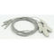 Saf Gümüş Kulak - Klip EEG Kablosu 1 Çift 1.2m Din TPU Malzemesi DIN1.5 Soketli