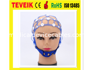 Tıbbi Ayırma Neurofeedback Silikon EEG Elektrot Kapağı, 20 Lead'li Bardak Elektrot EEG Şapkası