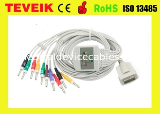 Burdick Uyumlu EKG Kablo 012-0844-00 10 kurşun IEC standart DIN 3.0 ile EKG Kablosu