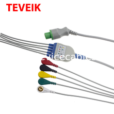 IEC Yuvarlak 12 Pin 10K Ohm 5 Ekg Elektrot Kablosu