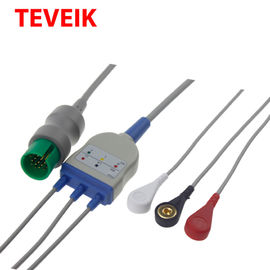IEC Geçmeli Konnektör Tek Parça Monitör DB 9 Pin EKG Kablosu